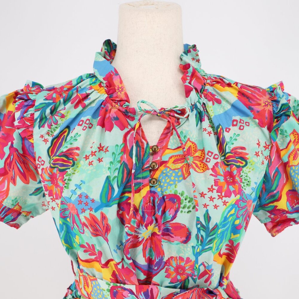 SOHANA Poppy Mini Dress In Aloha Multi Color Size S - Picture 5 of 9